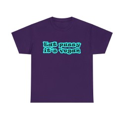 t-shirt violet Eat pussy it's vegan