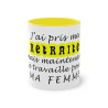 Mug jaune j'ai pris ma retraite