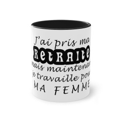 Mug noir j'ai pris ma retraite