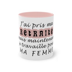 Mug rose j'ai pris ma retraite