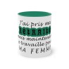 Mug vert foncé j'ai pris ma retraite