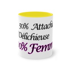 Mug jaune clair 50% Attachiante