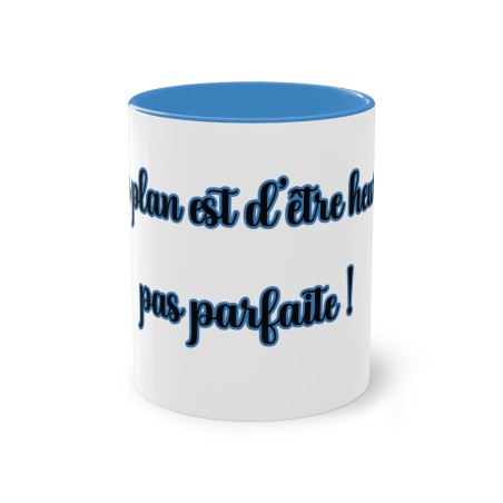 Mug bleu ciel mon plan est