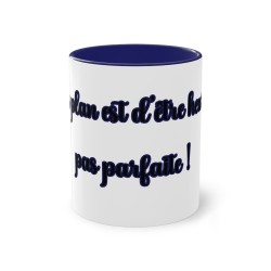 Mug bleu foncé mon plan est