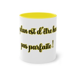 Mug jaune mon plan est