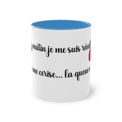 Mug bleu clair ce matin je me suis réveillé