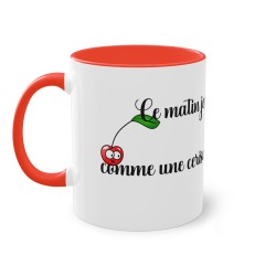 Mug rouge ce matin je me suis réveillé