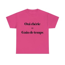 T-shirt fuchsia Oui chérie