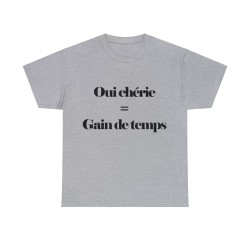 T-shirt gris Oui chérie