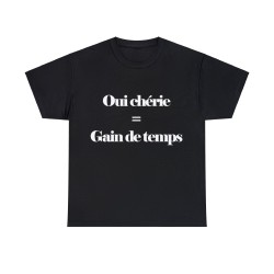 T-shirt noir Oui chérie