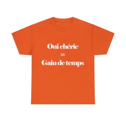 T-shirt orange Oui chérie