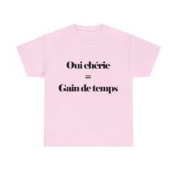 T-shirt rose Oui chérie