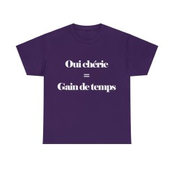 T-shirt violet Oui chérie
