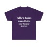 T-shirt violet Allez tous vous faire