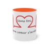 mug orange sans toi mon cœur s'arrête