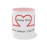 mug rose sans toi mon cœur s'arrête
