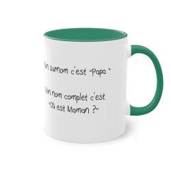 Mug vert foncé Mon surnom c'est
