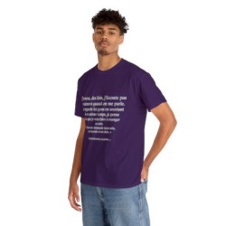homme avec t-shirt violet j'avoue, des fois...