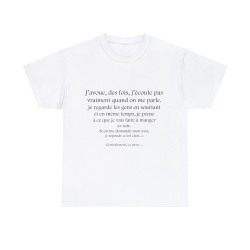 t-shirt blanc j'avoue, des fois...