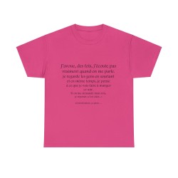 t-shirt fuchsia j'avoue, des fois...