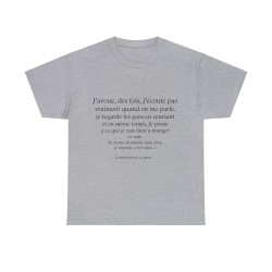 t-shirt gris j'avoue, des fois...