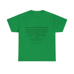 t-shirt vert irlandais j'avoue, des fois...