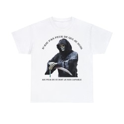 T-shirt blanc skull n'aie pas peur