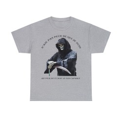 T-shirt gris skull n'aie pas peur