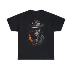 t-shirt noir le cowboy de l'enfer