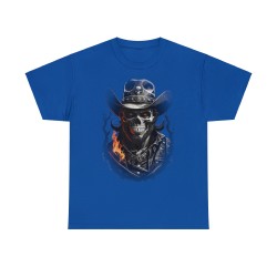 t-shirt bleu royal le cowboy de l'enfer