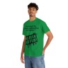 Homme avec T-shirt vert irlandais no risk no fun