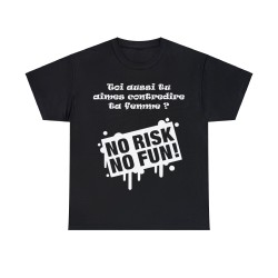 T-shirt noir no risk no fun