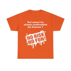 T-shirt orange no risk no fun