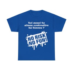 T-shirt bleu royal no risk no fun