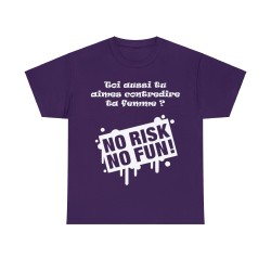 T-shirt violet no risk no fun