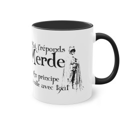 Mug noir thème Kaamelott moi jreponds merde