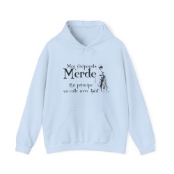 Hoodie bleu ciel moi jreponds merde