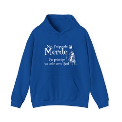 Hoodie bleu royal moi jreponds merde