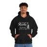 homme avec Hoodie noir moi jreponds merde