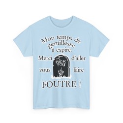 T-shirt bleu ciel  mon temps de Gentillesse
