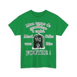 T-shirt irlandais mon temps de Gentillesse