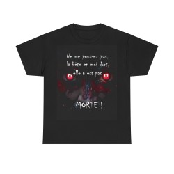 Tshirt Skull noir ne me poussez pas