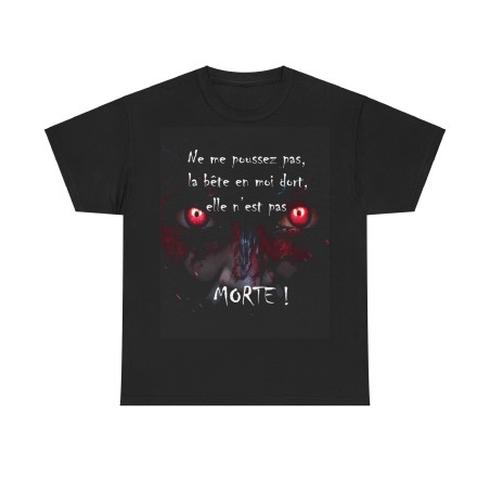 Tshirt Skull noir ne me poussez pas