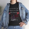 gros plan sur femme Tshirt Skull noir ne me poussez pas