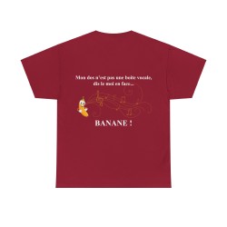 T-shirt cardinal mon dos n'est pas une boite vocale.