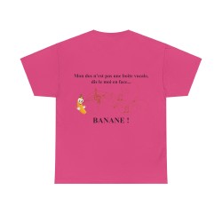 T-shirt fuchsia mon dos n'est pas une boite vocale.