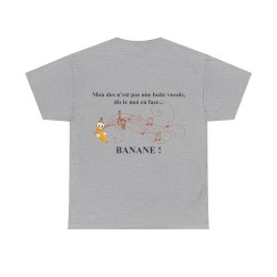 T-shirt gris mon dos n'est pas une boite vocale.