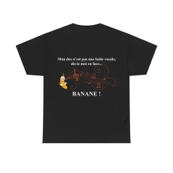 T-shirt noir mon dos n'est pas une boite vocale.