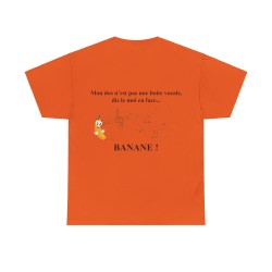 T-shirt orange mon dos n'est pas une boite vocale.