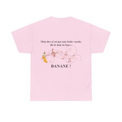 T-shirt rose mon dos n'est pas une boite vocale.